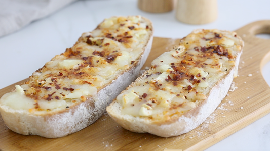 Garlic & Cheese Open Sandwich