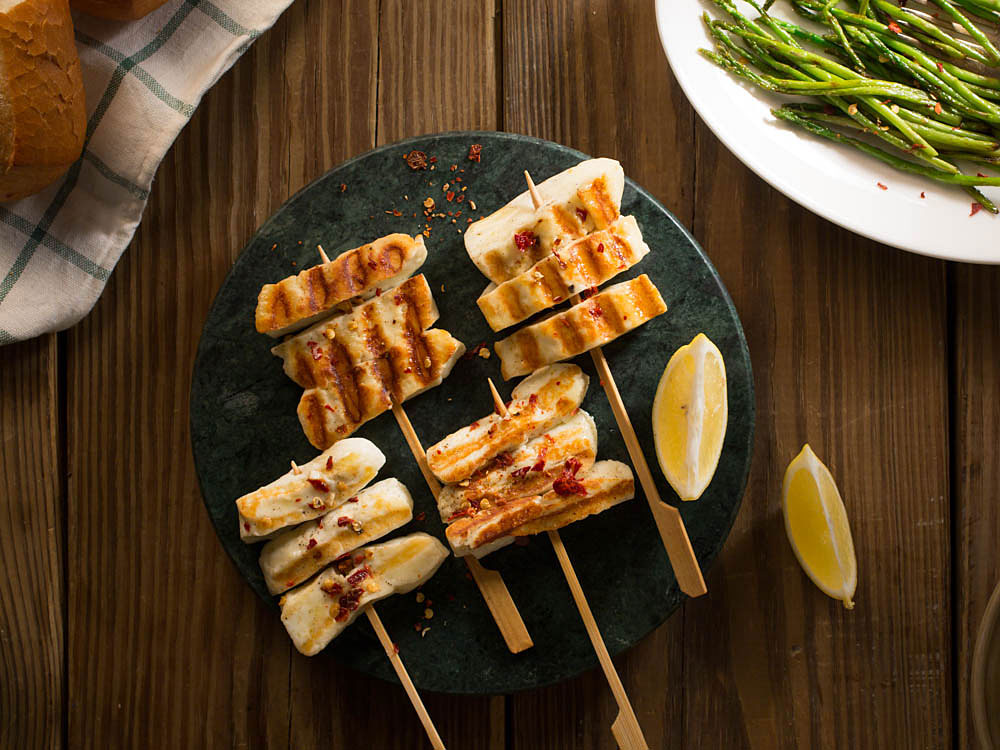 Asparagus And Halloumi Kebab