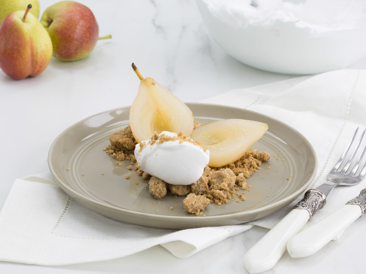 Deconstructed Pear Crumble