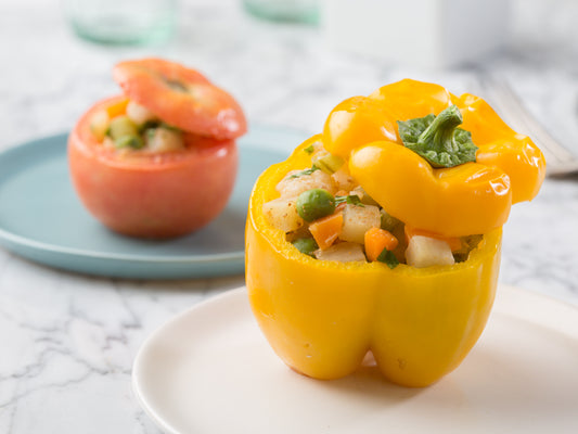 Stuffed Tomatoes & Bell Peppers Recipe