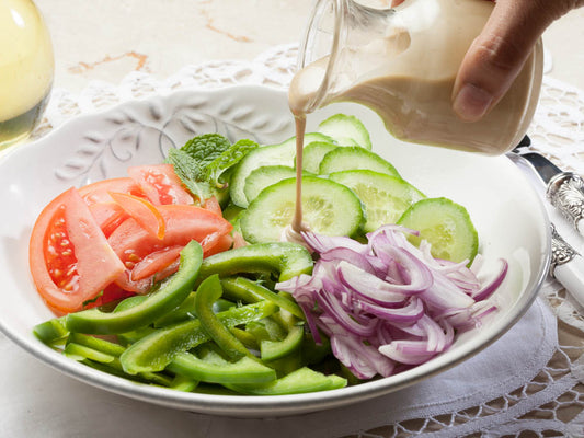 Salad with Tahini Dressing