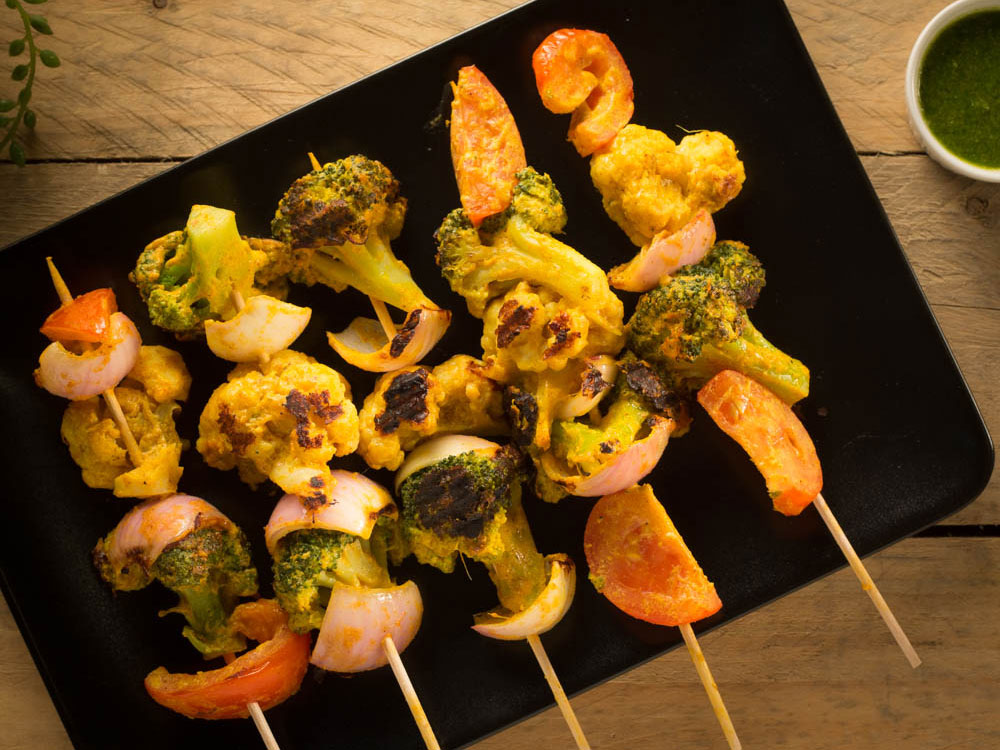 Tandoori Broccoli And Cauliflower Kebab